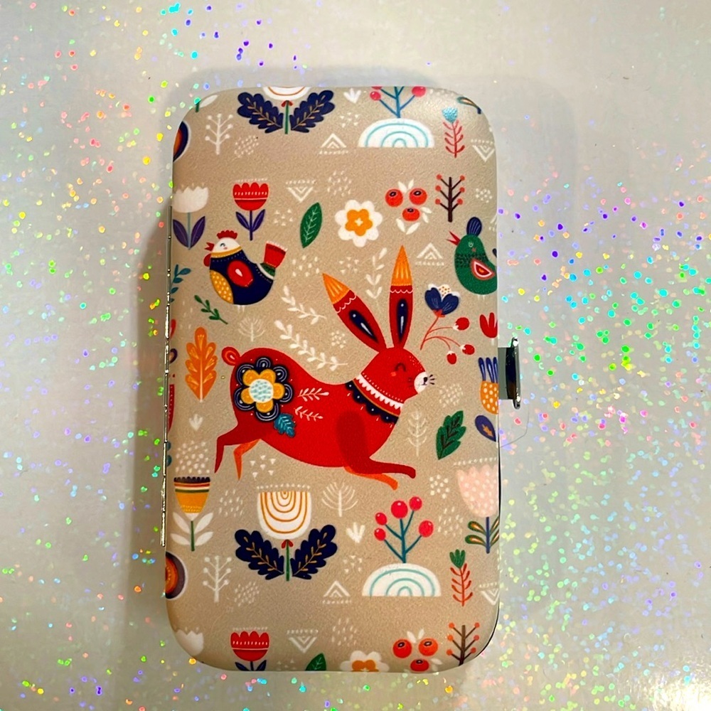 Floral Rabbit Bird Turkey Pattern Nail Clipper Kit